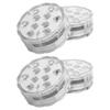 4Pcs IP68 Underwater Lamp RGB 16 Colors Changing Pool Light Decoration with IR 24?Key Remote Control