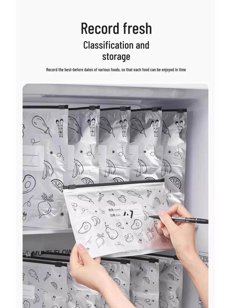 Potravinářské hliníkové fóliové zipové úložné sáčky pro uchovávání čerstvosti, mrazení masa a zeleniny