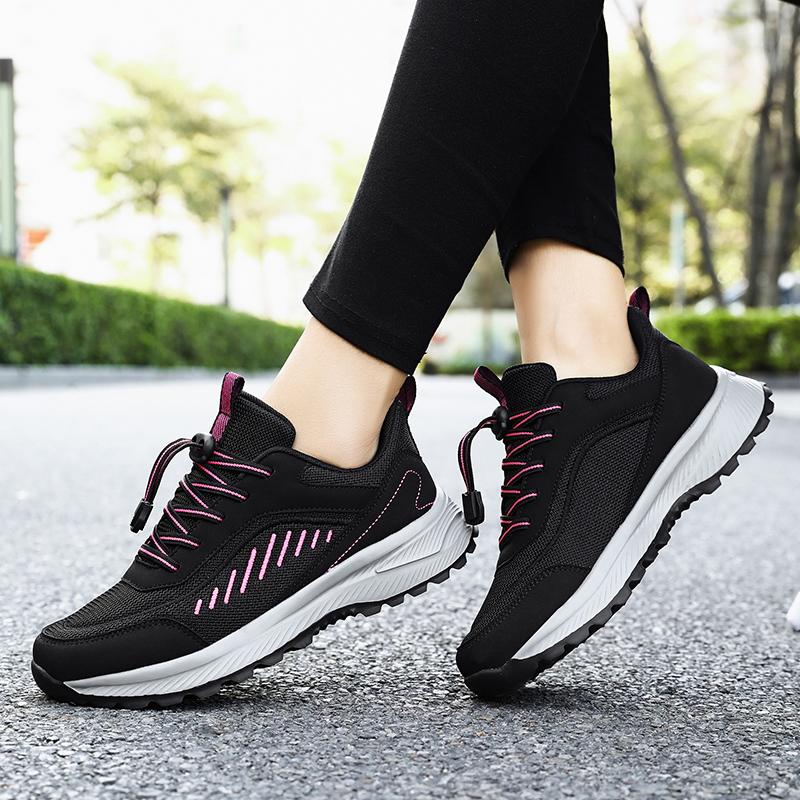 Autumn and winter velvet shoes medium sports soft sole light walking shoes