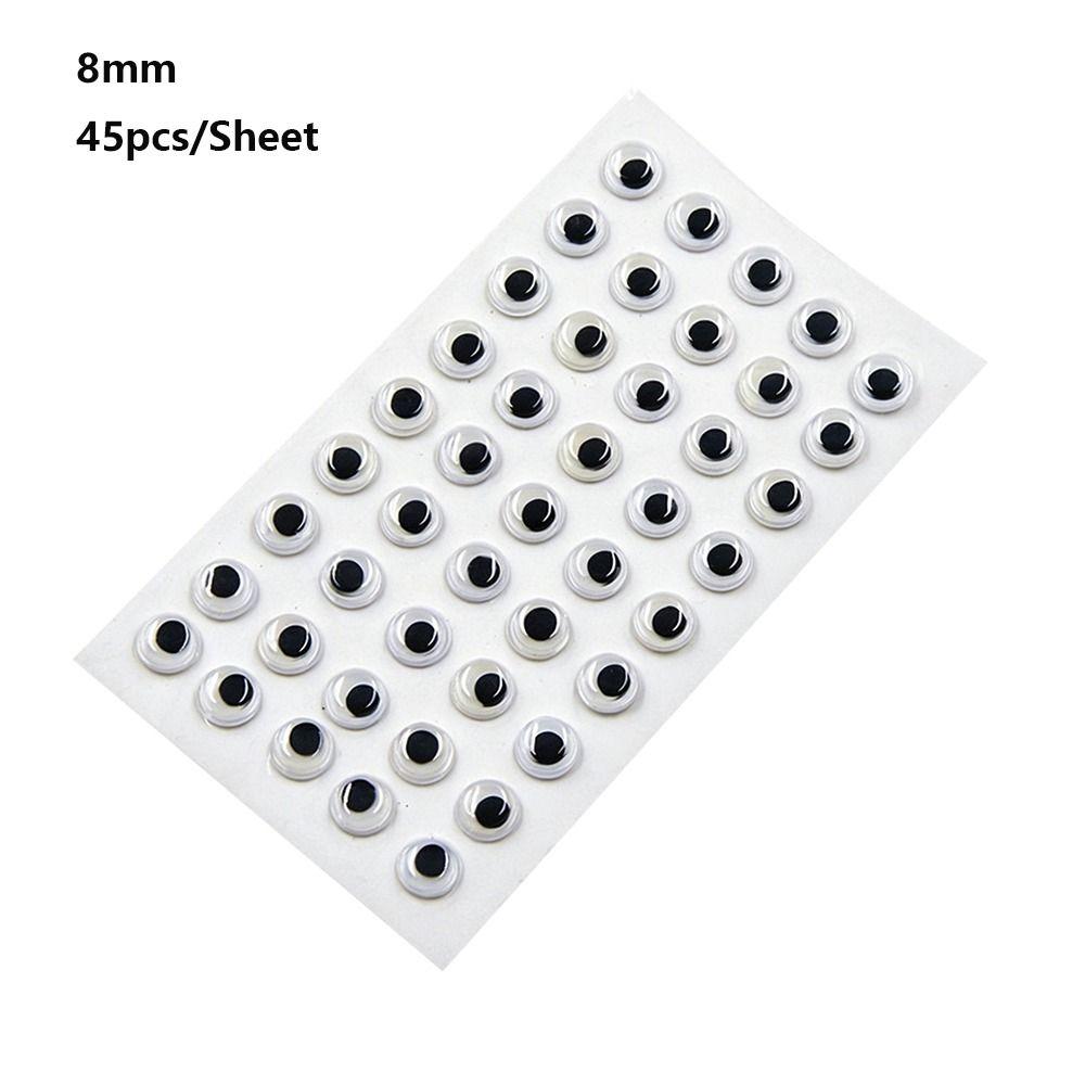 1Sheet 3D Dolls Activity Eyes Black&White Kids Stuffed Animals Plush Eyes Wiggling Moving Eyes