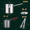 Mini Freidora de Acero Inoxidable 304 para Huevos y Ahorro de Aceite, Multifuncional para Cocinas de Inducción y Gas.