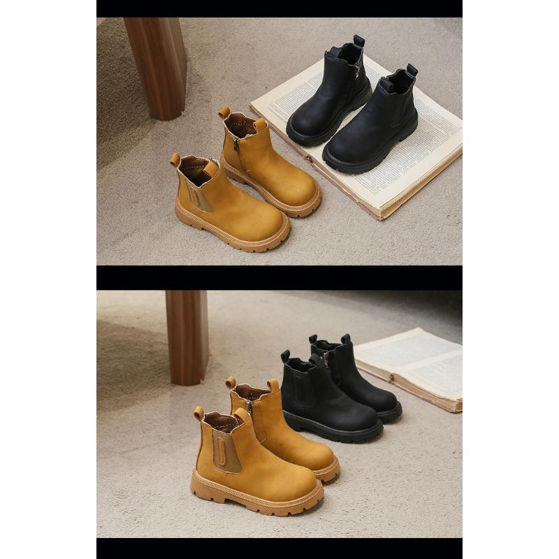 Vintage British style children's Martin boots children's leather boots student cigarette boots short boots