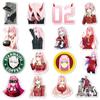 50pcs Anime Darling In the Fanxx Stickers Zero Two 02 Car Stickers For Laptop Luggage Motorcycle Suitcase Skateboard PVC Decals