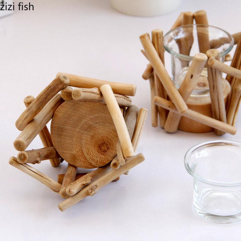 Sfeșnic Idilic din Lemn Lucrat Manual, Suport de Masă pentru Lumânări, Decorațiune, Artizanat, Cupă pentru Lumânare, Raft pentru Lumânări, Sfeșnic de Casă