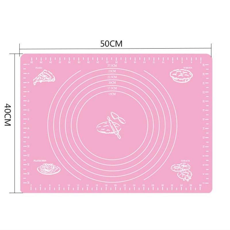 

Пищевая силиконовая утолщенная раскатывающаяся подставка для замешивания антипригарного хлеба, торта, тесто, подставка для приготовления кухонной разделочной доски, инструменты розовый