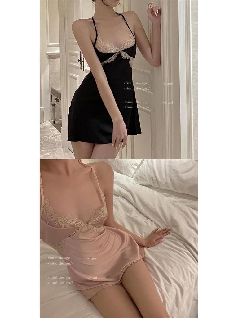 Mitternachts-Charme-Spitzen-Dessous: Flirty, Sexy Nachtwäsche für kleine Brüste