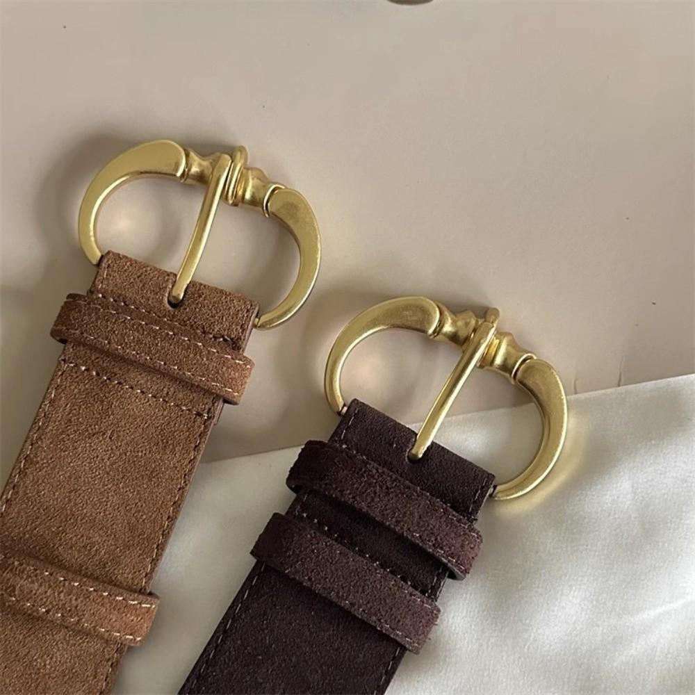Heavy-Duty Wide Waist Belt Vintage Dress Jeans Belt American Women's Belt  Streetwear