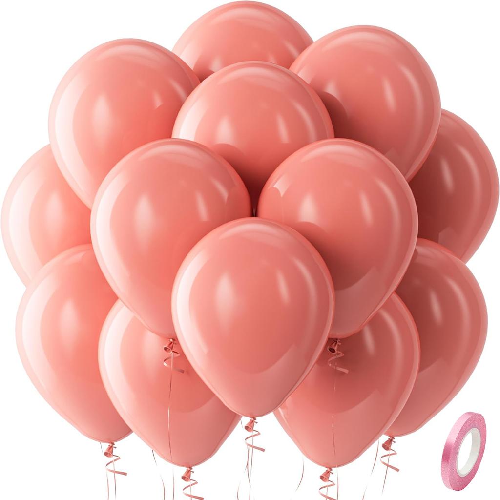 148PCS Retro Pink Latex Balloon Set Suitable for Birthday Parties, Weddings, Valentine's Day Party Decoration