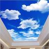 3d Ceiling Mural Blue Sky Wallpaper White Clouds Mural Living Room Bedroom Ceiling Sky Wall Mural