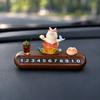 New Cute Cat Temporary Parking Sign Figurine - Car Creative License Plate Replacement - Soothing Series - Car Interior Decoration Item