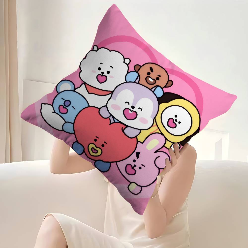 Pillowcase Toon Gift Cushion Cover Bedroom Home Sofa Chair Seat Decor Pillow Case Cute Cartoon Characters B-B-Bt-21