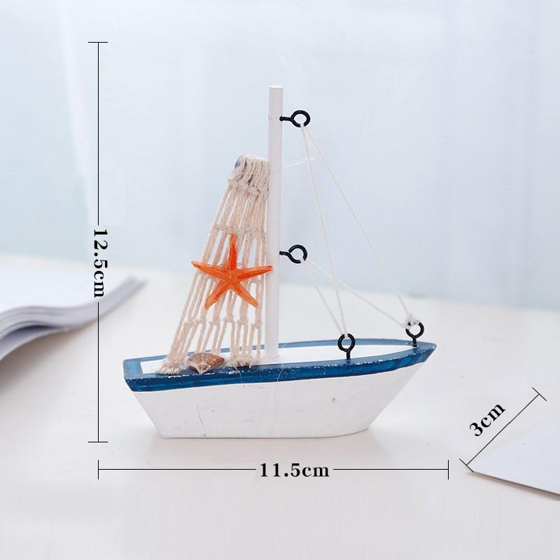 

Морская морская креативная парусная лодка Режим комнаты Декор Статуэтки Миниатюрная маленькая лодка A