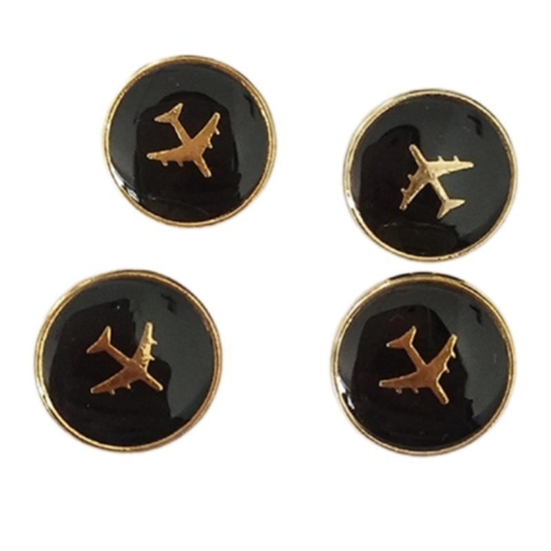 4 Pcs Alloy Buttons Jackets Pants Buttons Sewing Buttons Uniform Buttons