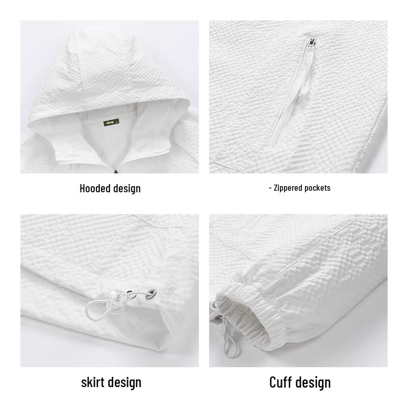 Jeep Men's Summer UPF50+ Sun Protection Hooded Jacket