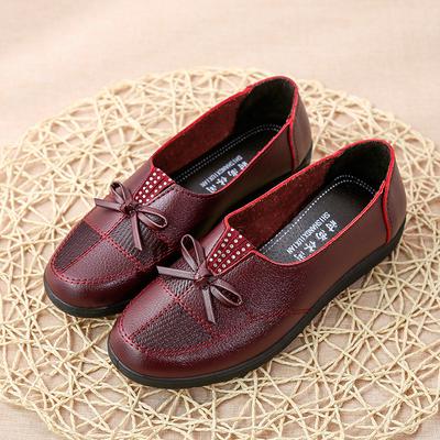 Sapatos Femininos Leves de Couro Casual Sapatos Mocassins Clássicos Slip-On Loafers Conforto Sapatos Individuais para Mulheres Sola Macia Sapatos Planos para Caminhada