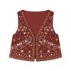 European and American style, wholesale women's clothing fashion versatile temperament decorative embroidered vest set 5770029