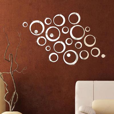 Circles Mirror Removable Decal Vinyl Art Wall Sticker Home Decor