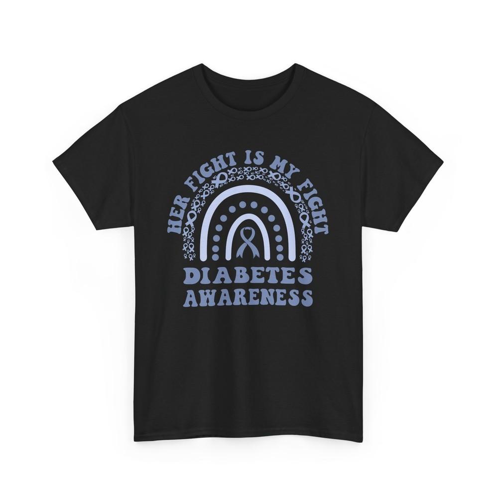 Her Fight is my Fight T1D Type 1 Diabetes Awareness Unisex T-Shirt Unisex T-Shirt L
