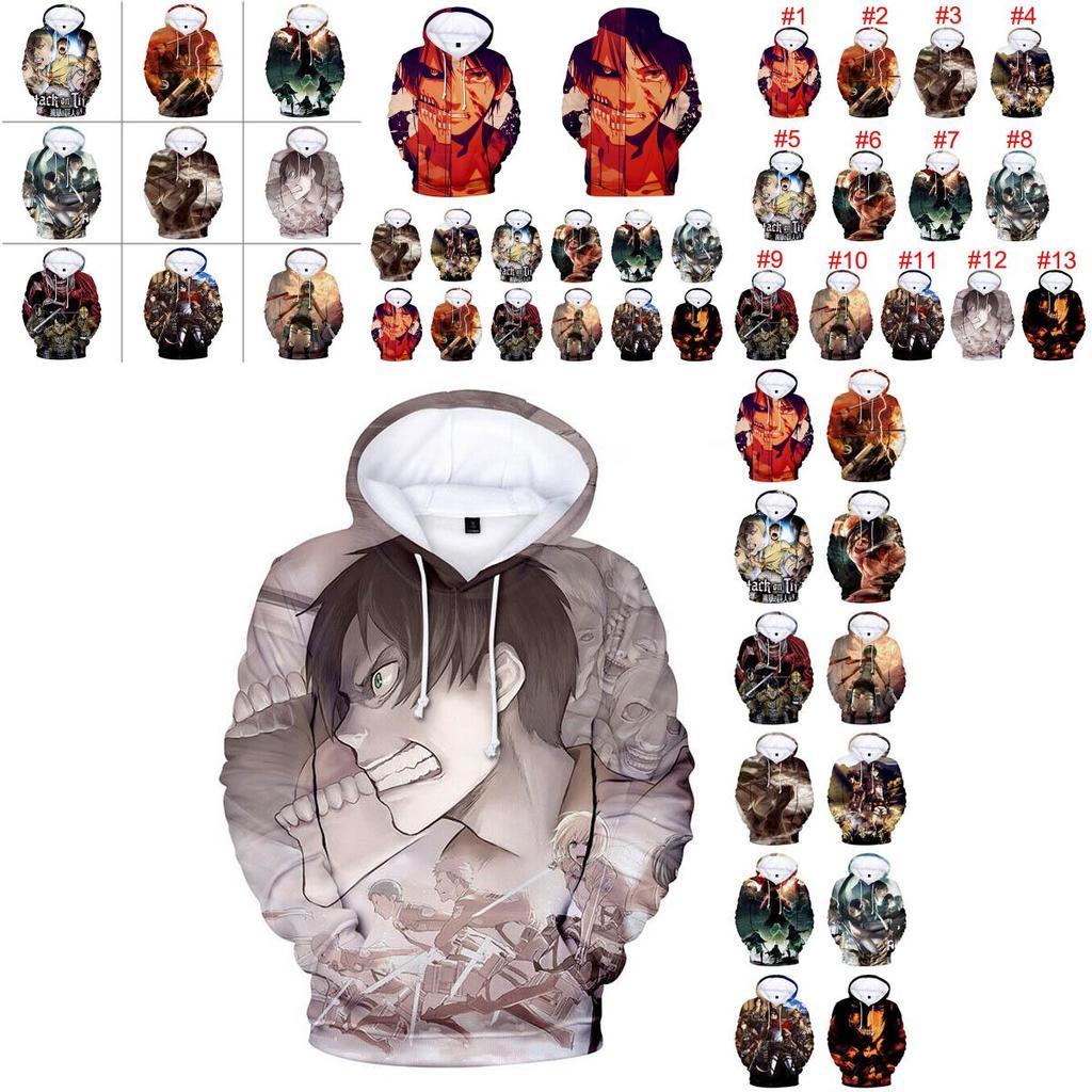 Vibrant Anime Attack On Titan Hoodie Sweatshirt Jacket For Cosplay And Casual Wear