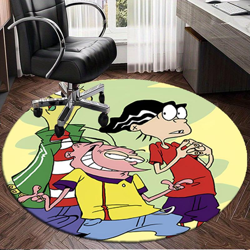 Edd Eddy Adventure Round mat, Anti-slip Circle Carpet Chair rug For livingroom,Bedroom, doormat home decor Gift Christmas Gifts