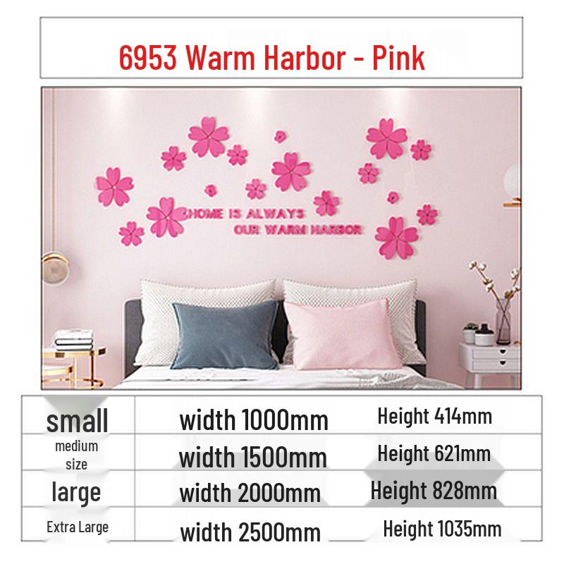 Self-Adhesive 3D Acrylic Wall Stickers for Living Room and Bedroom Decor