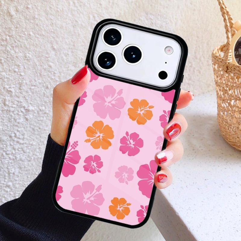 Tropical aloha Hibiscus Pattern Phone Case For iPhone 17 Air 16 15 14 13 12 11 Pro Max Plus