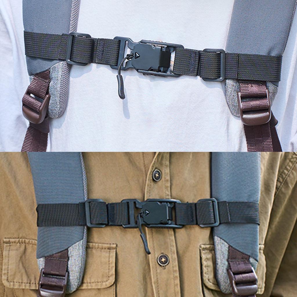 Adjustable Magnetic Buckle Chest Strap For Backpacks Comfort Fit Backpack Strap With Quick Release For Hiking Jogging