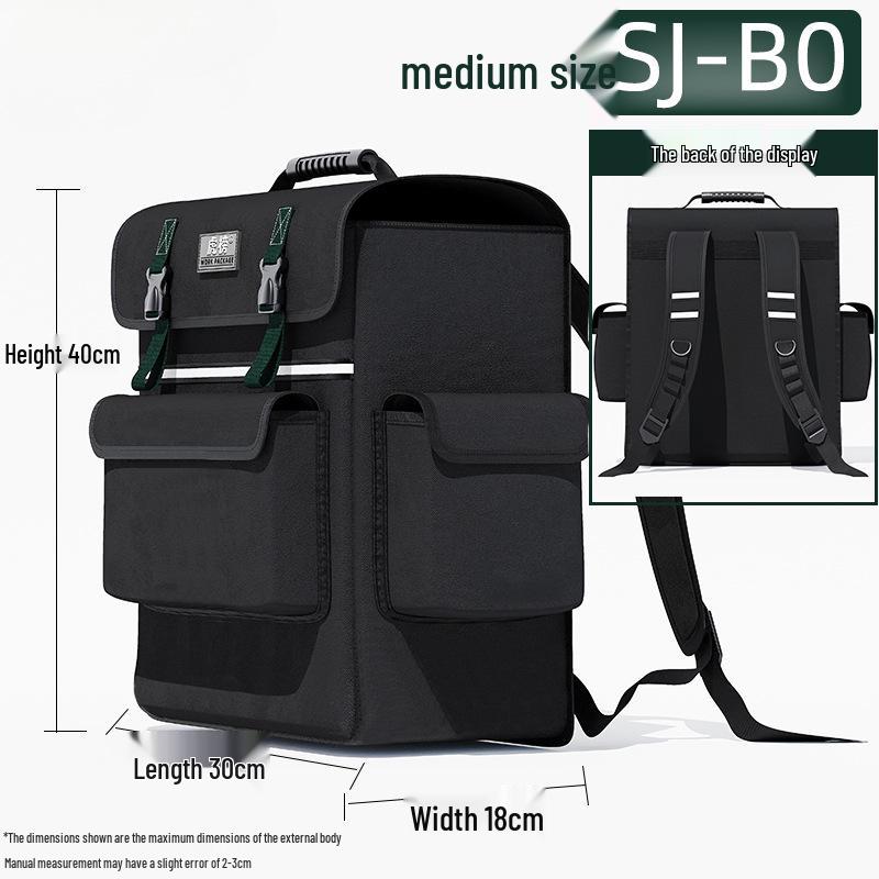 Double Shoulder Multi-functional Canvas Tool Backpack for Electricians