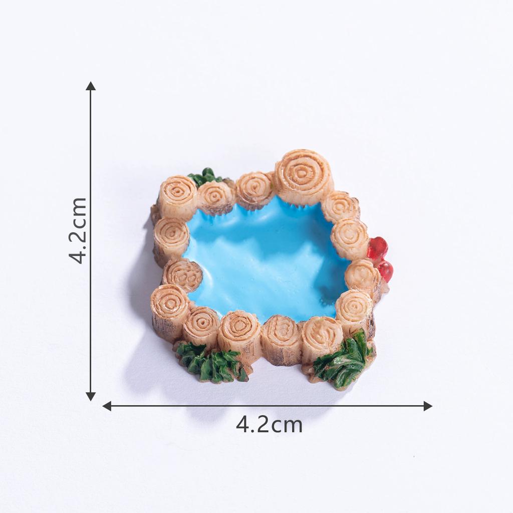 Creative Simulation Pool Figurine Ponds Model Resin Craft Moss Micro Gardening Landscape DIY Decorative Accessories