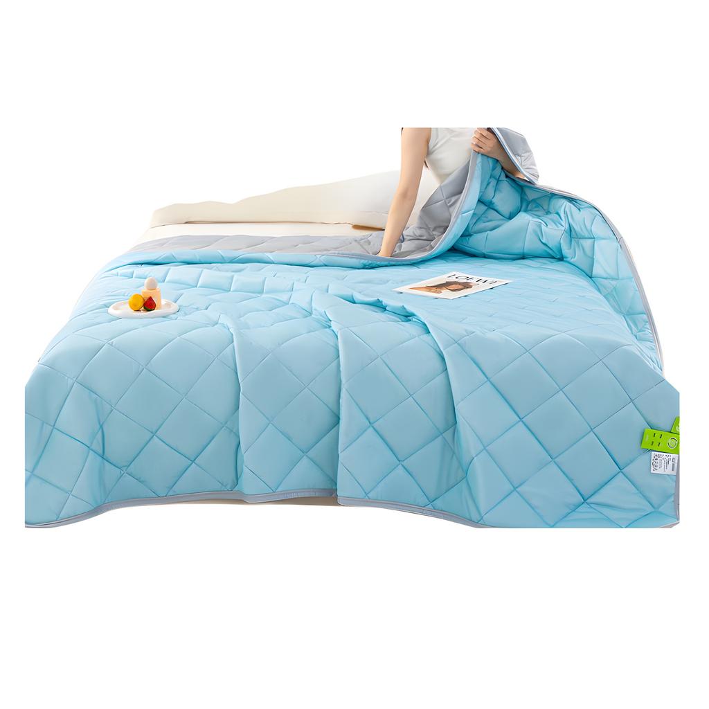 Cool Ice Silk Summer Quilt Solid Summer Quilt Air Conditioning Quilt Summer Thin Grade A Cooling Blanket Lightweight Cool Duvet