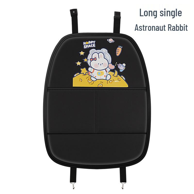 Car Seat Back Organizer with Kick Mat and Storage Compartments