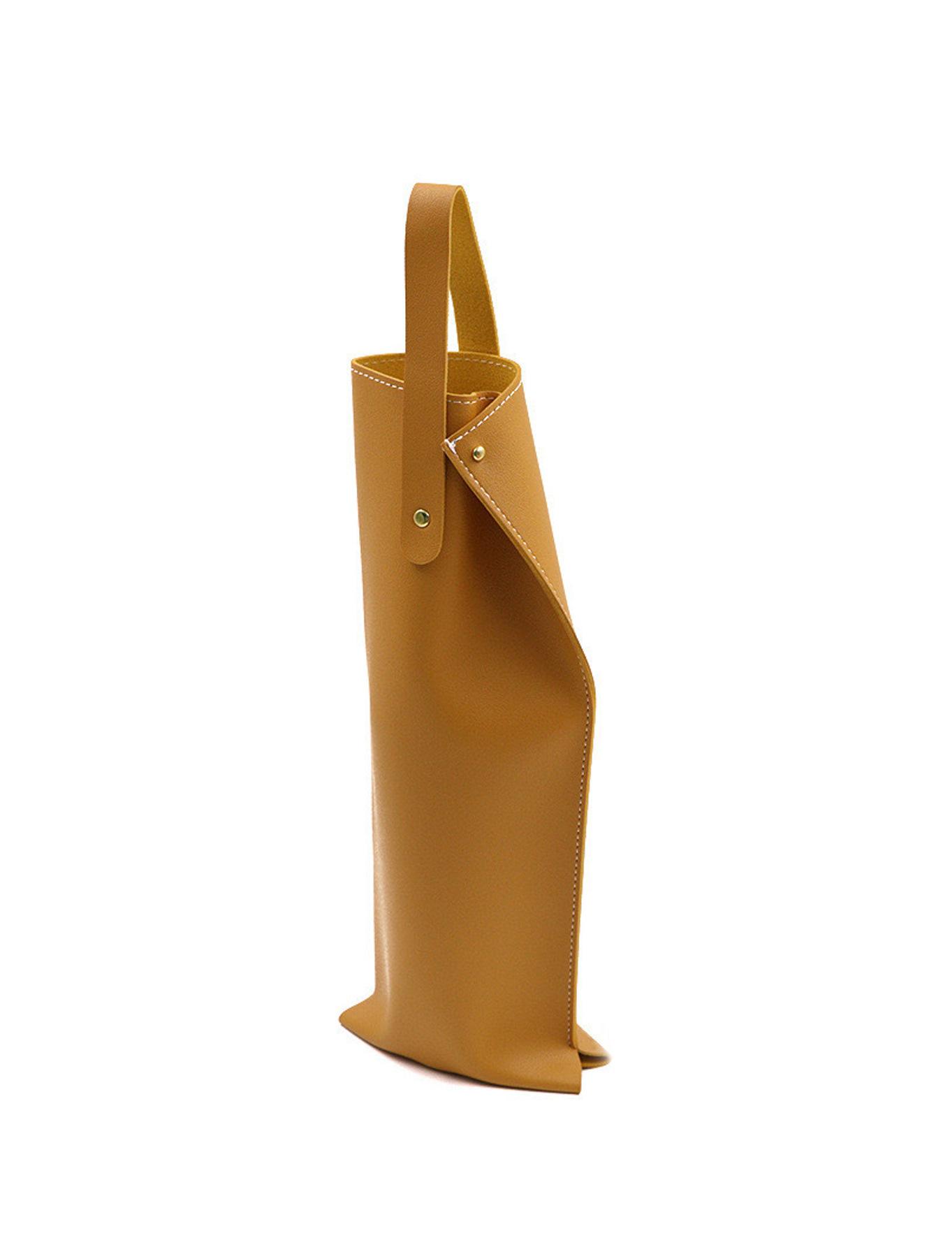 Red Wine Gift Bag Leather Portable Red Wine Storage Bag Fashion Wine Bottle Protector Bag жёлтый