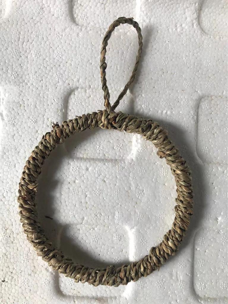 Rattan Handgeflochtener Runder Papageien Hängender Ring Vogelhaus Haustier Kauspielzeug Eidechsen Hängematte Käfig Spielzeug Vogel Schaukel Zhenze Cao Kreis