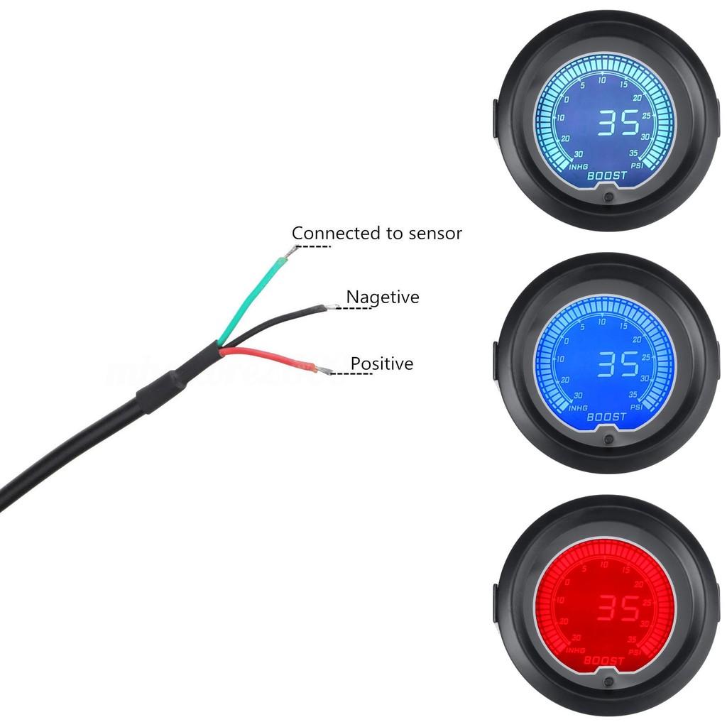 52mm Car Turbo Boost Display Electronic Gauge With High Accuracy Digital Lcd For Automotive Use