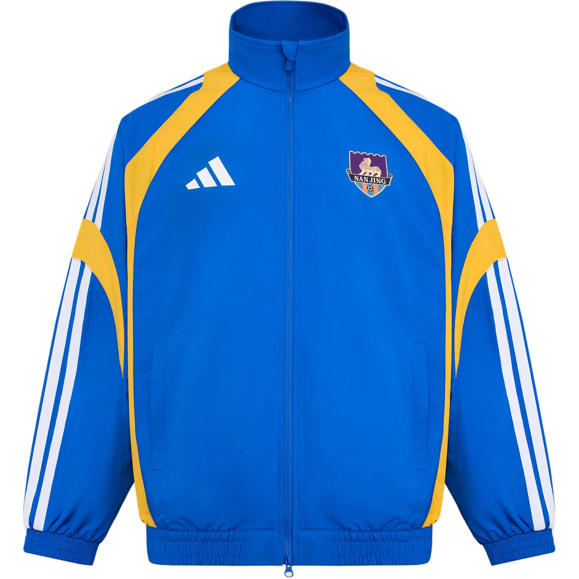 Adidas Jackets Unisex Honor Blue/Bright Gold Stand Collar Moderate Other LG1969 M