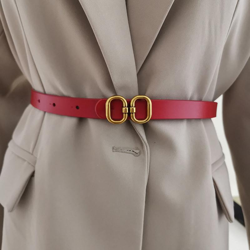 Leather Women Waist Belt Accessories With Alloy Buckle For Dresses And Outerwear