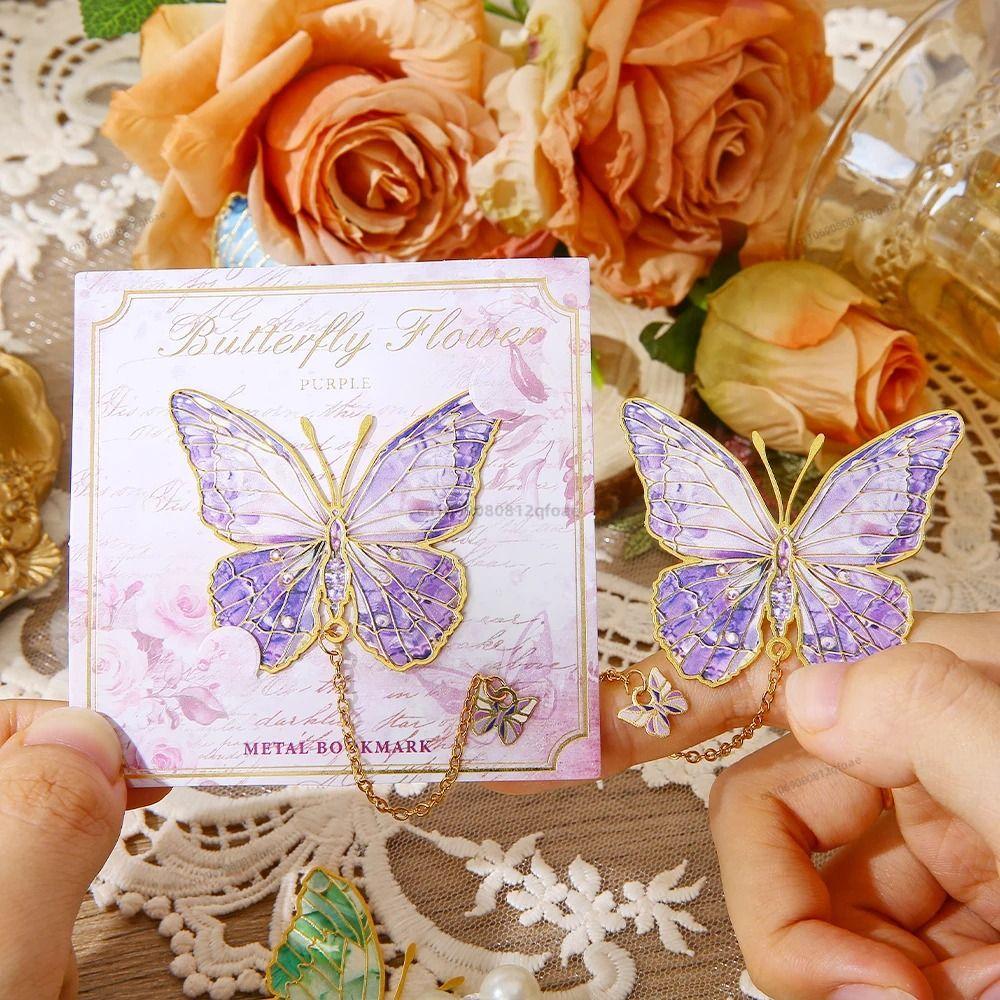 Separator Pages Metal Butterfly Bookmark Bronzing Pagination Mark  Readers