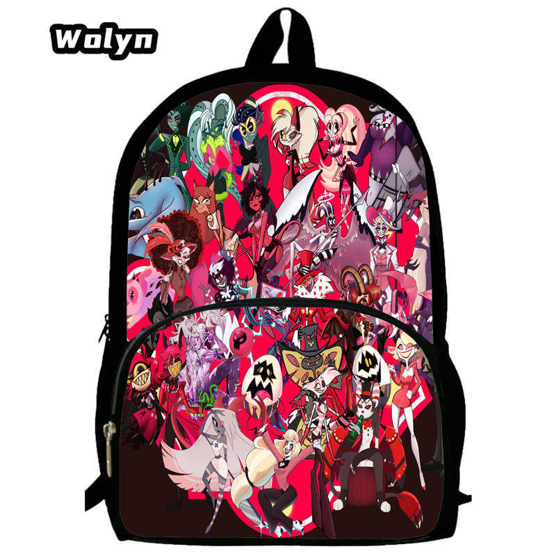 Hell Inn Hazbin Hotel Student School Bag High Value Leisure Oxford Ridge Relief Backpack