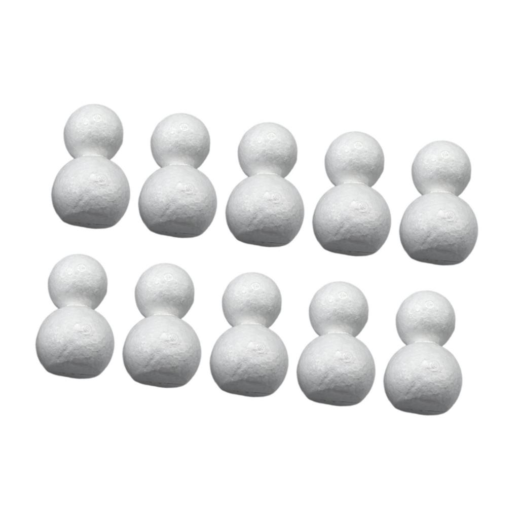10x Xmas Snowman Models DIY Crafting Portable Funny Snowman Form Foam Balls for Party Nursery Christmas Winter Decorations