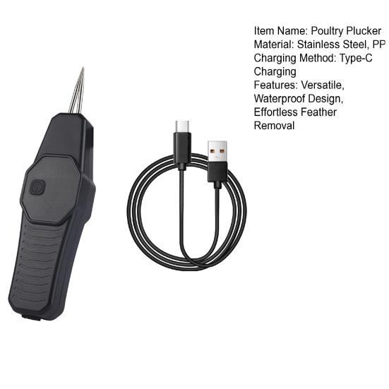 Elektrický stroj na škubání kuřat Ruční škubač drůbežího peří Přenosný automatický vytrhávač chlupů pro kuřata Krůty Kachny Vodotěsný dobíjecí