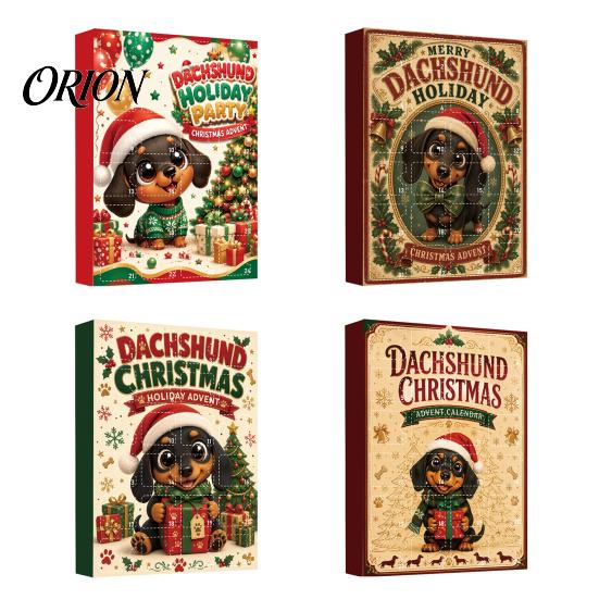 Christmas Home Decor Accessories 2026 Advent Calendar Dachshund Ornament Set, Countdown Hanging with 24 Acrylic Dog Ornaments Mini Figures, 2D Pendant