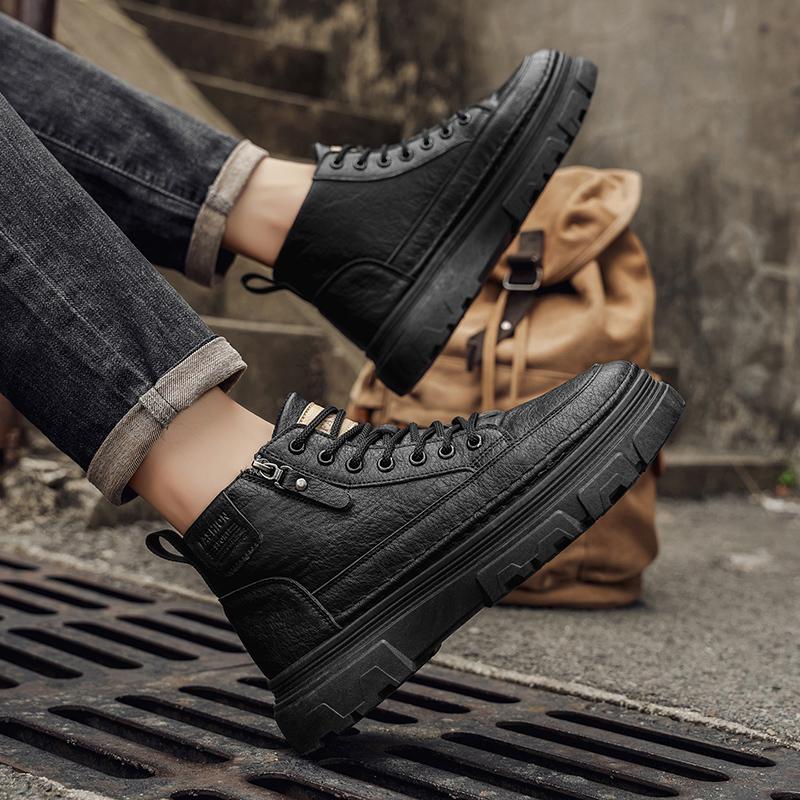 Męskie buty wiosenno-jesienne nowe miękka podeszwa antypoślizgowe buty codzienne moda Joker outdoorowe wysokie buty komfort sportowe buty robocze