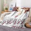 1 ks Flanelová deka s kresleným potiskem, Vysoce kvalitní, Pohodlná pro všechna roční období, Domácí dekorace, Teplo a pohodlí, Perfektní jako vánoční dárek k narozeninám