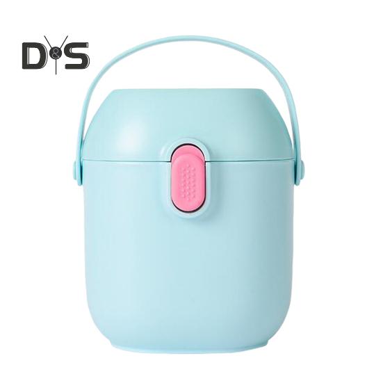 

Коробка для зберігання Контейнер для сухого молока з ручкою. Портативний дозатор для сухого молока. Контейнер для закусок. синій