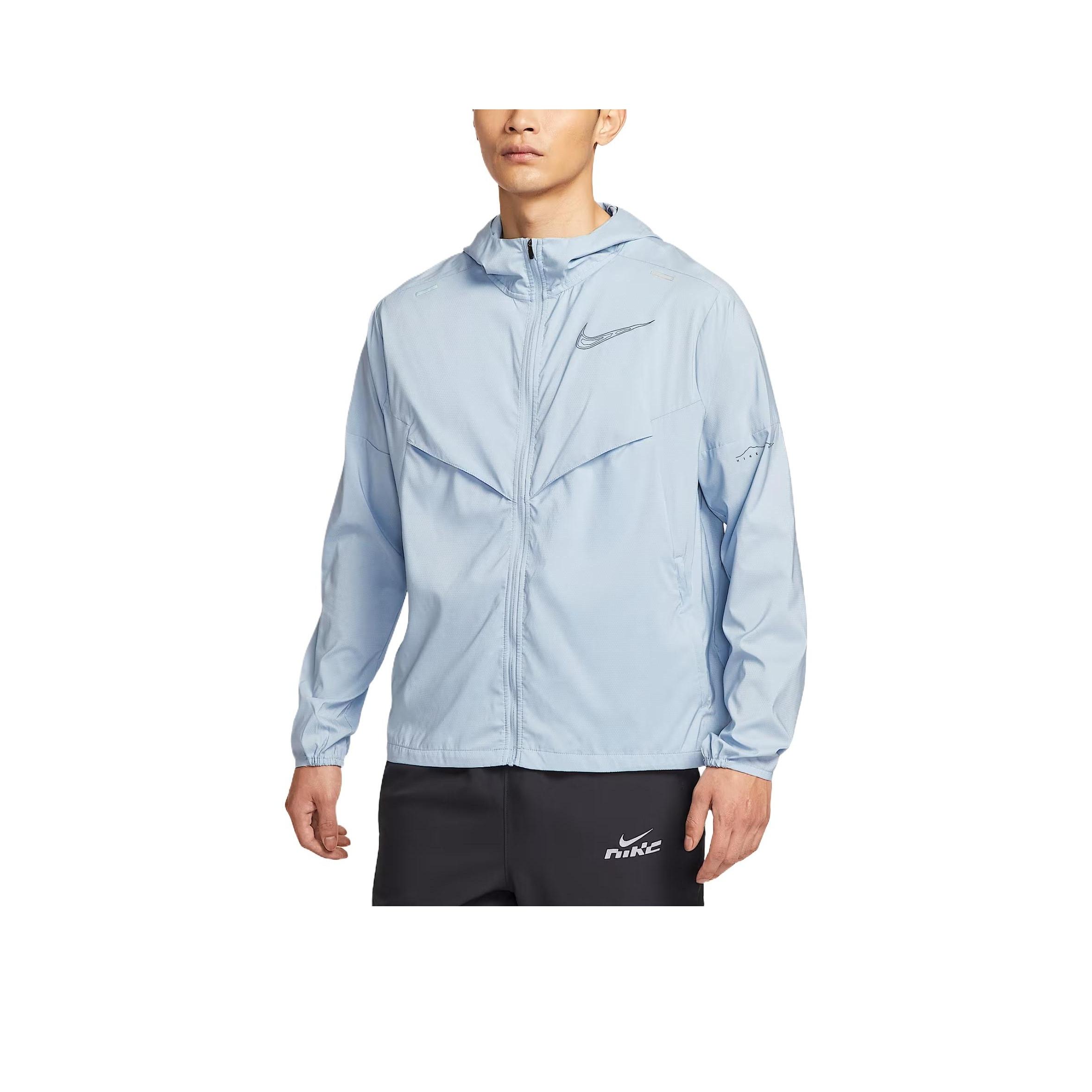 Nike Men's Light/Blue Windrunner Comfortable Fashionable Minimalist Solid Color Jacket Jacket -Army- Ih0824-440 Cm