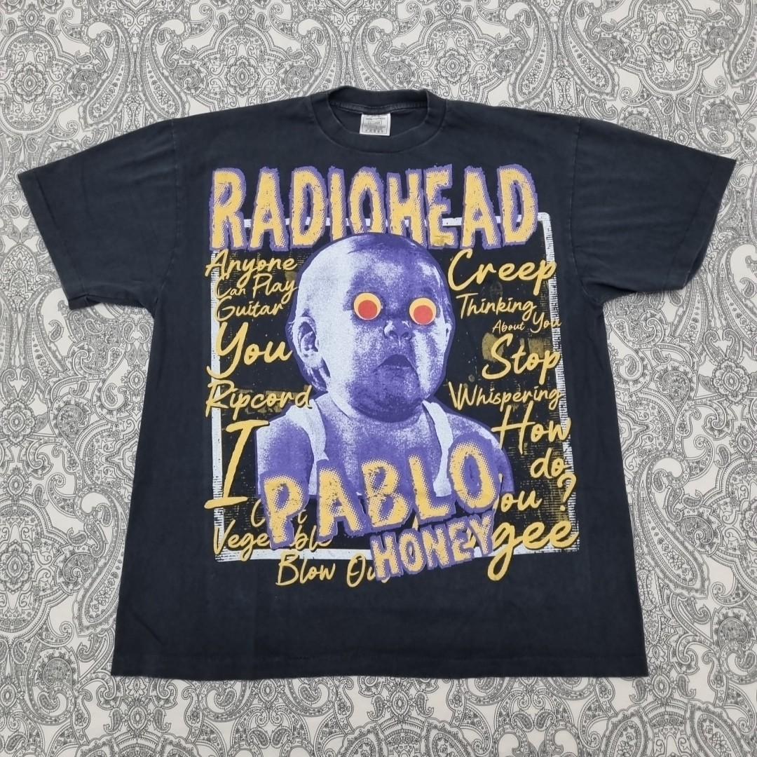 

Radiohead Винтажная футболка с принтом группы Мужская Женская Футболки Топ The Bends Pablo Honey Графический принт S