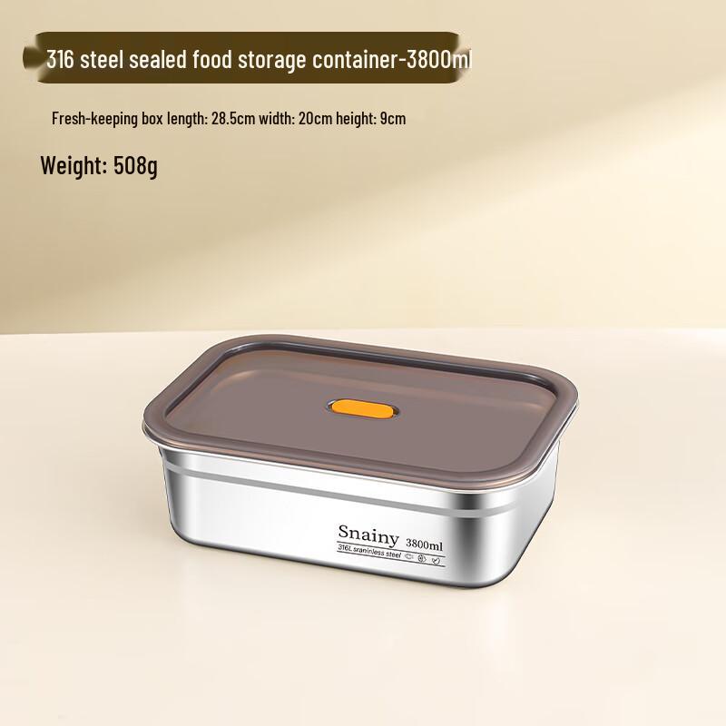 316 Stainless Steel Food Storage Container with Handle