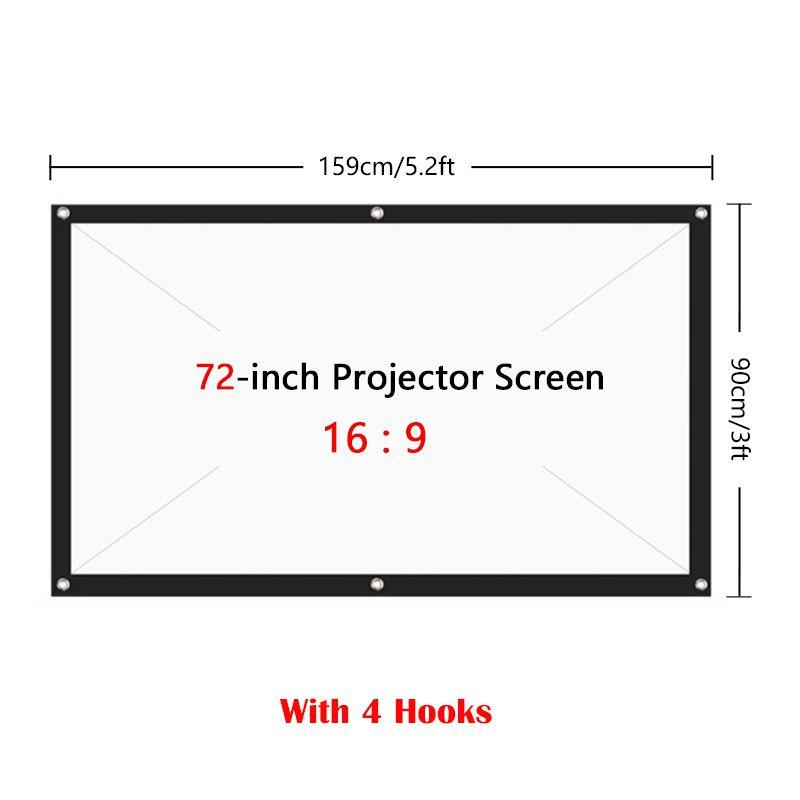 Premium Portable Foldable Projector Screen With Versatile 169 Aspect Ratio Design
