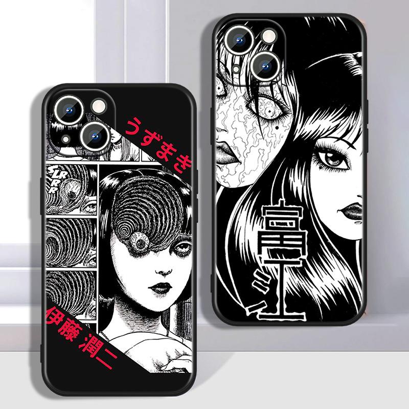 For Apple iPhone 13 12 mini 11 XS Pro Max XR 8 7 6S 6 5S 5 Plus Cover Junji Ito Tomie Soft Silicone Back Phone Case