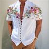 Men Shirts Print Button Shirt Fashion Stand Collar Loose Fitting Men's Shirts Casual Streetwear Comfortable